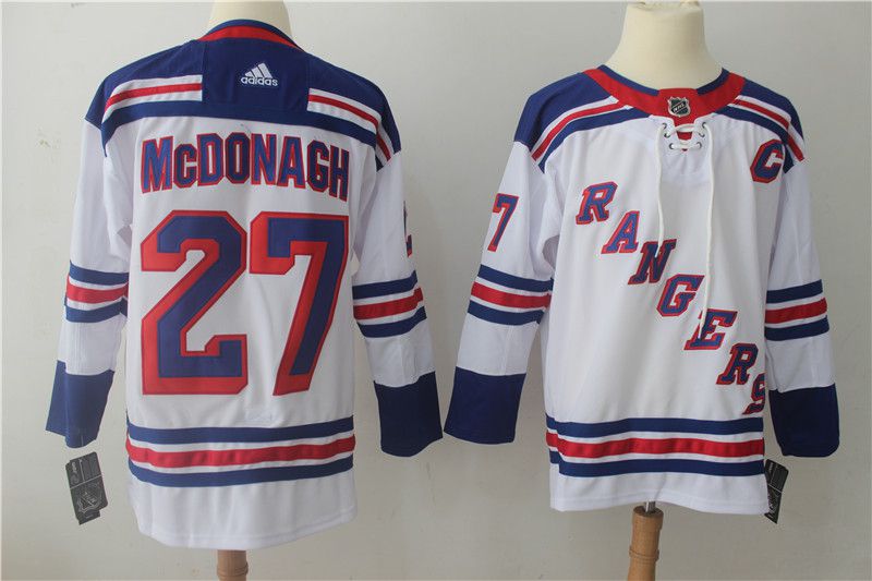 Men New York Rangers 27 Mcdonagh White Hockey Stitched Adidas NHL Jerseys